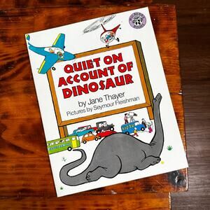 Vintage 1988 Mulberry Books Quiet On Account Of Dinosaur Paperback Book